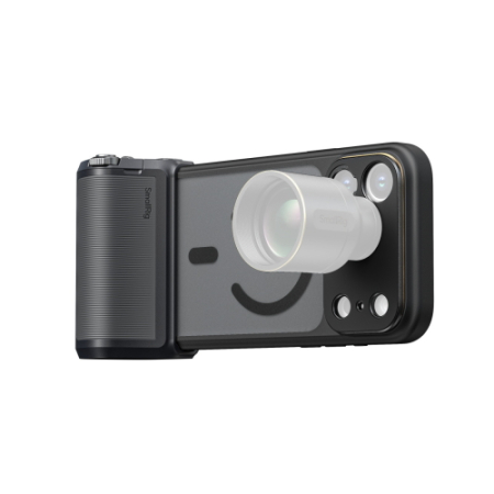 SmallRig 5554 FilMov - case/etui foto-video z płytkami obiektywu i wielofunkcyjnym gripem/uchwytem do iPhone 17 Pro Max - przykład użycia
